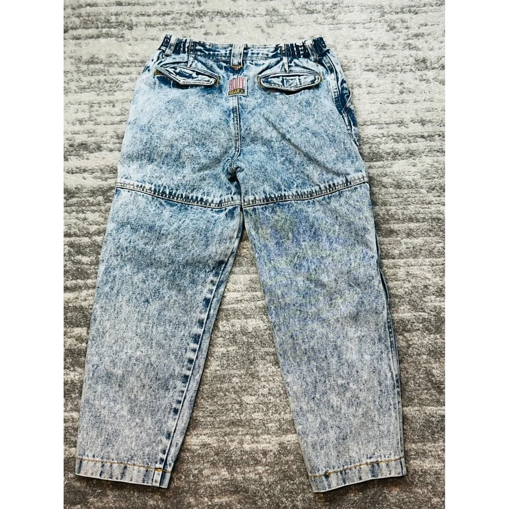 Body Gear Cargo Jeans Kids 8 Blue Acid Wash Vintage Baggy Streetwear Denim‎